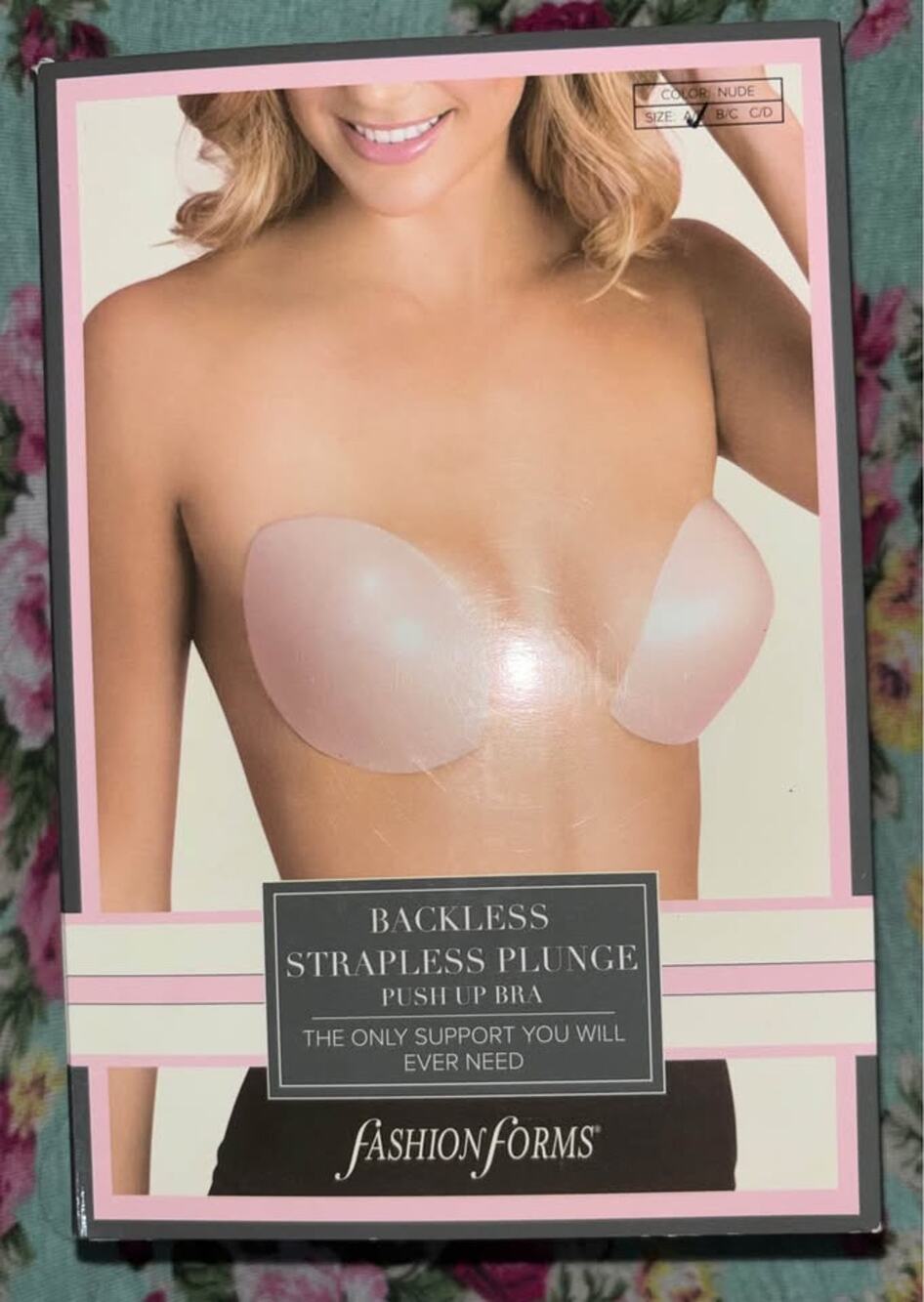 New IOB! Fashion Forms Backless Strapless Plunge Push Up Bra Size A/B